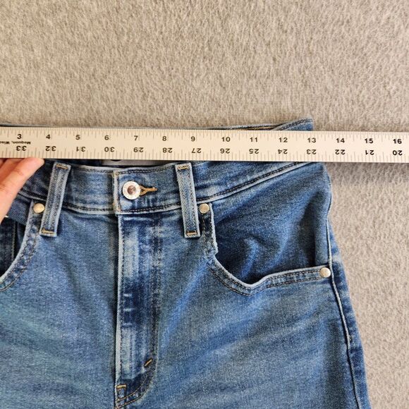 Levis Silvertab Jeans Womens 27 Blue Mom Jean Distressed Tapered High Rise VTG - Picture 8 of 16